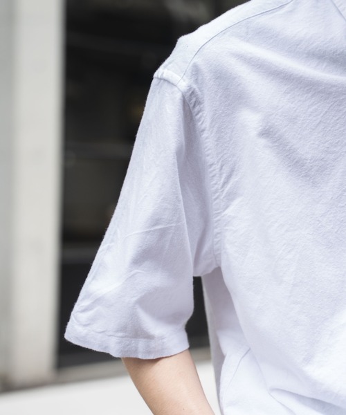 WEGO(ウィゴー)の「WEGO/コットンオックス半袖BIGシャツ(シャツ/ブラウス・メンズ・ホワイト/サックスブルー/グリーン系その他4/ブルー系その他4・MEDIUM/LARGE)」の22枚目の写真