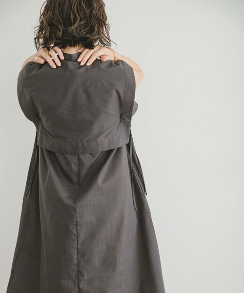 ITEMS URBANRESEARCH(アイテムズ アーバンリサーチ)の「ベストセットワンピース(ワンピース・レディース・ブルー/チャコールグレー・FREE)」の5枚目の写真