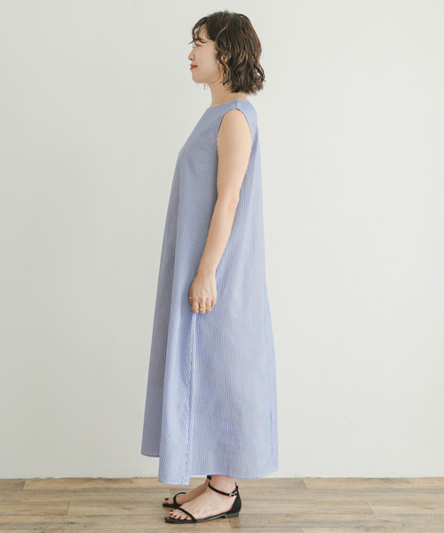 ITEMS URBANRESEARCH(アイテムズ アーバンリサーチ)の「ベストセットワンピース(ワンピース・レディース・ブルー/チャコールグレー・FREE)」の19枚目の写真