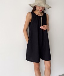 CANAL JEAN | smileyranna バックオープンハーフオールインワン(つなぎ/オールインワン)