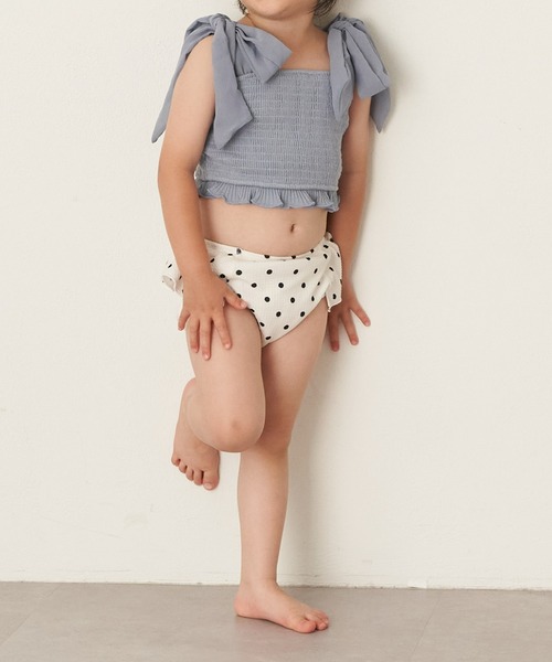 Chico(チコ)の「【WEB限定/水着】Kids 肩リボンBACK開きトップス(水着・キッズ・ホワイト系その他3/ブルー/ホワイト系その他2/イエロー系その他2・110/130)」の18枚目の写真