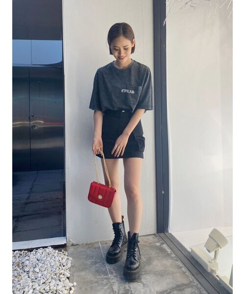 EVRIS（エヴリス）の「ベルトカーゴミニスカート（スカート・レディース・ブラック/カーキ・SMALL/MEDIUM）」の15枚目の写真