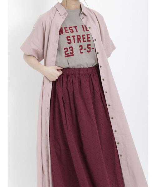 Samansa Mos2（サマンサ モスモス）の「ロングシャツワンピース（ワンピース・レディース・グリーン/モカ/ブラック/ピンク/チャコールグレー・F）」の19枚目の写真