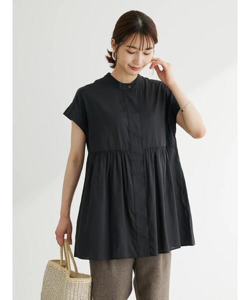 Green　Parks（グリーンパークス）の「接触冷感　フレンチスリーブチュニック（チュニック・レディース・ブラック/カーキ/ホワイト系その他2・FREE）」の8枚目の写真