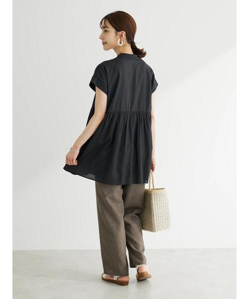 Green　Parks（グリーンパークス）の「接触冷感　フレンチスリーブチュニック（チュニック・レディース・ブラック/カーキ/ホワイト系その他2・FREE）」の11枚目の写真