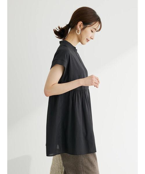 Green　Parks（グリーンパークス）の「接触冷感　フレンチスリーブチュニック（チュニック・レディース・ブラック/カーキ/ホワイト系その他2・FREE）」の13枚目の写真