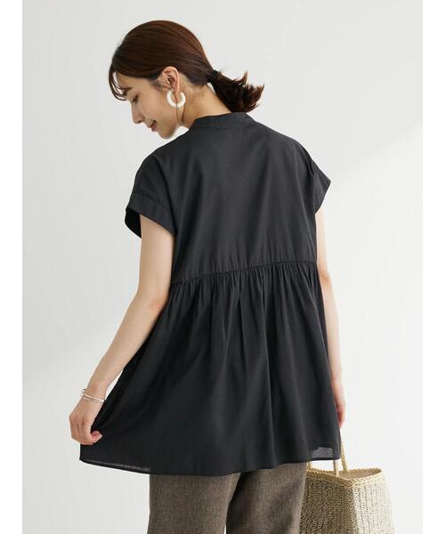 Green　Parks（グリーンパークス）の「接触冷感　フレンチスリーブチュニック（チュニック・レディース・ブラック/カーキ/ホワイト系その他2・FREE）」の14枚目の写真