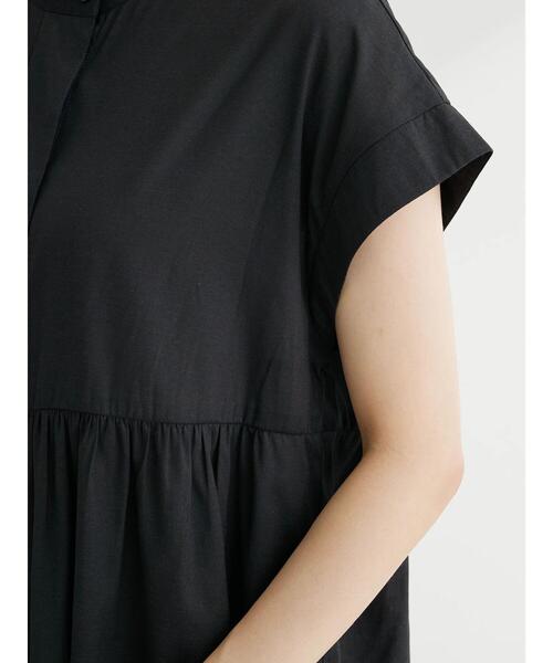 Green　Parks（グリーンパークス）の「接触冷感　フレンチスリーブチュニック（チュニック・レディース・ブラック/カーキ/ホワイト系その他2・FREE）」の16枚目の写真