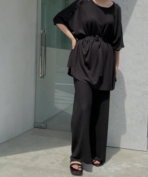 WILLFULLY（ウィルフリー）の「shoulder button summer knit set
