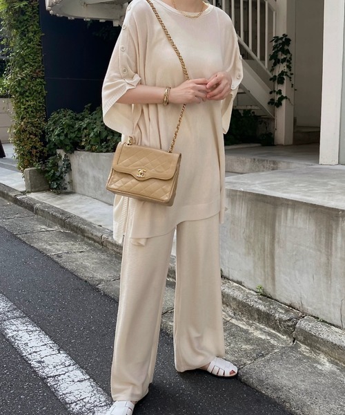 willfully ニットセットアップ WILLFULLY（ウィルフリー）の「mix color pattern knit SET UP