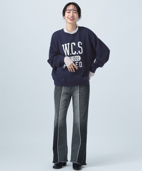 BAYFLOW（ベイフロー）の「ヴィンテージライクスウェット（スウェット・レディース・ネイビー/マスタード/ブルー/オフホワイト・SMALL/MEDIUM）」の8枚目の写真