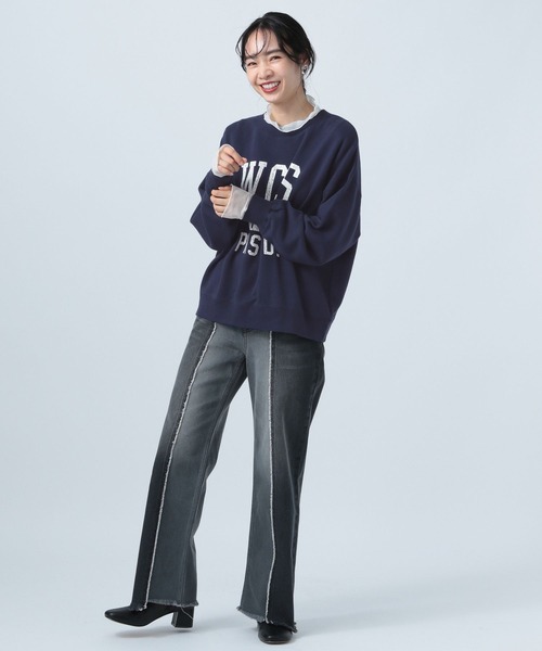 BAYFLOW（ベイフロー）の「ヴィンテージライクスウェット（スウェット・レディース・ネイビー/マスタード/ブルー/オフホワイト・SMALL/MEDIUM）」の9枚目の写真