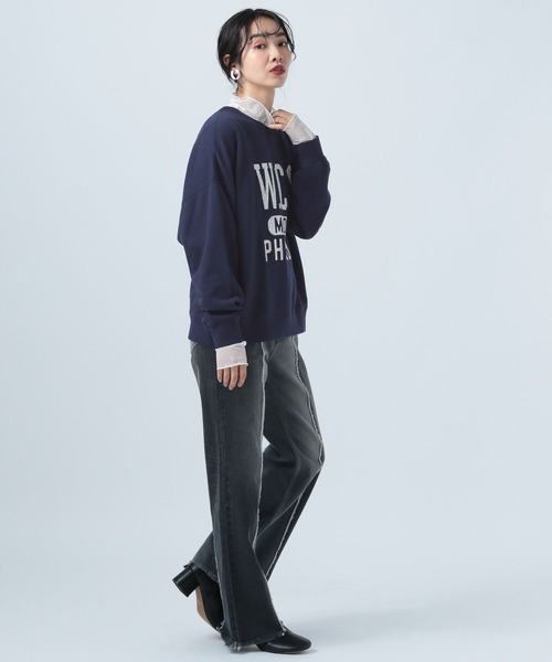 BAYFLOW（ベイフロー）の「ヴィンテージライクスウェット（スウェット・レディース・ネイビー/マスタード/ブルー/オフホワイト・SMALL/MEDIUM）」の10枚目の写真