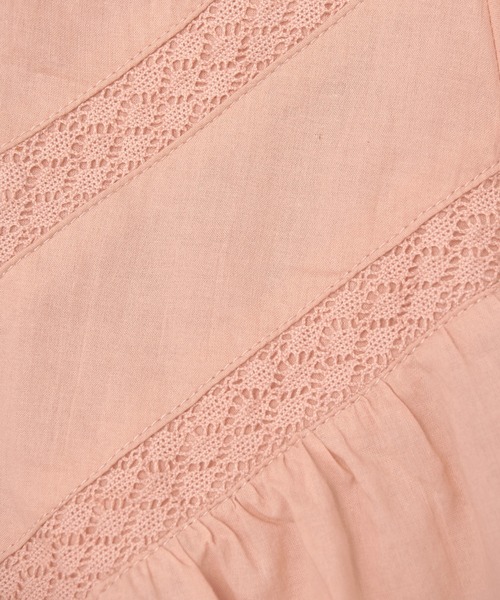 CIAOPANIC TYPY（チャオパニックティピー）の「【KIDS】レース切替コットンボイルボリュームスリーブ2WAYブラウス（シャツ/ブラウス・キッズ・ブラウン/ピンク/ブルー・S/M/L/XL/XXL）」の7枚目の写真