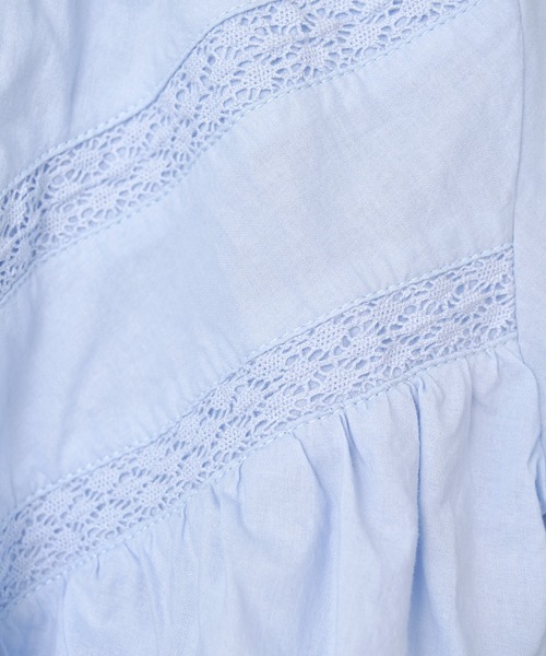 CIAOPANIC TYPY（チャオパニックティピー）の「【KIDS】レース切替コットンボイルボリュームスリーブ2WAYブラウス（シャツ/ブラウス・キッズ・ブラウン/ピンク/ブルー・S/M/L/XL/XXL）」の17枚目の写真