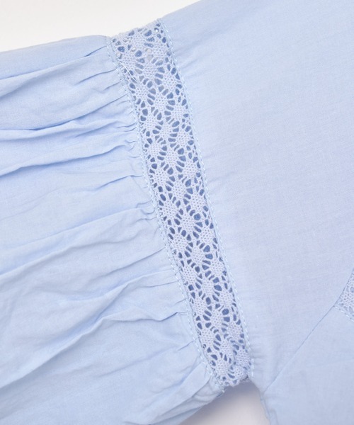 CIAOPANIC TYPY（チャオパニックティピー）の「【KIDS】レース切替コットンボイルボリュームスリーブ2WAYブラウス（シャツ/ブラウス・キッズ・ブラウン/ピンク/ブルー・S/M/L/XL/XXL）」の21枚目の写真