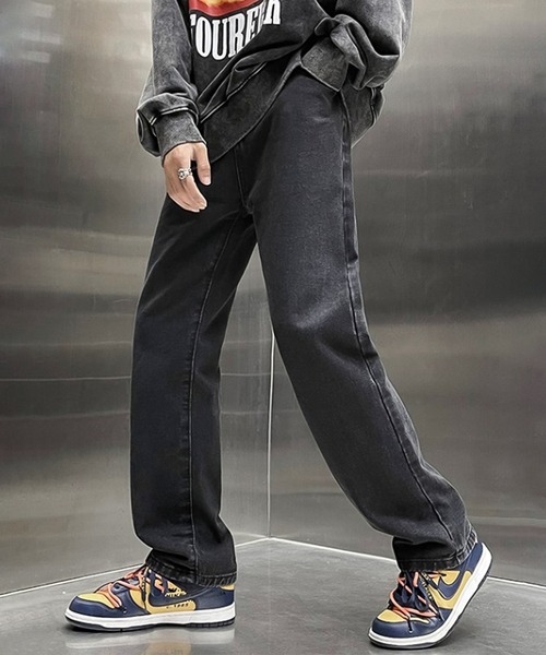 ADPOSION（アドポーション）の「ルーズシルエットデニムパンツ（デニムパンツ・メンズ・ライトブルー/ブラック/ブルー・LARGE/X-LARGE/MEDIUM/XX-LARGE）」の17枚目の写真