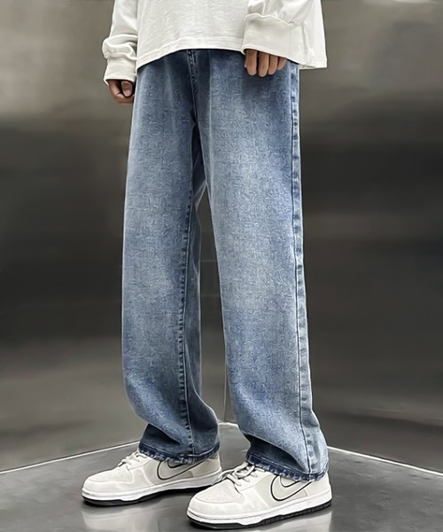 ADPOSION（アドポーション）の「ルーズシルエットデニムパンツ（デニムパンツ・メンズ・ライトブルー/ブラック/ブルー・LARGE/X-LARGE/MEDIUM/XX-LARGE）」の15枚目の写真