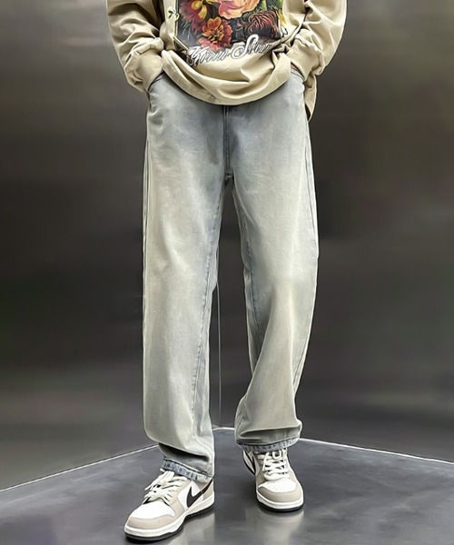 ADPOSION（アドポーション）の「ルーズシルエットデニムパンツ（デニムパンツ・メンズ・ライトブルー/ブラック/ブルー・LARGE/X-LARGE/MEDIUM/XX-LARGE）」の13枚目の写真