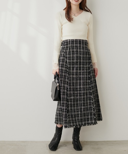 ★未使用　JUSGLITTY 前後2WAY袖レースニット JUSGLITTY（ジャスグリッティー）の「前後2WAY袖レース