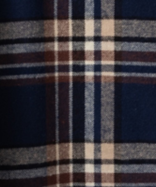 NAVY（ネイビー）の「ネルチェックシャツ（シャツ/ブラウス・レディース・ブラウン/ブラック/ネイビー/マスタード/レッド・L/M）」の14枚目の写真