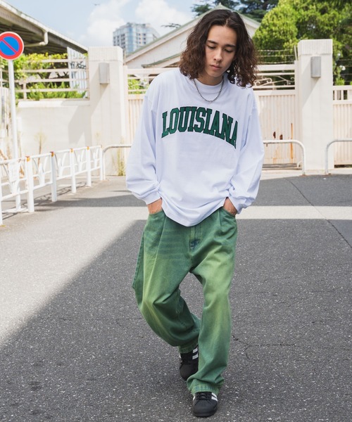 WEGO(ウィゴー)の「WEGO/【2点セット】アクセ付きグラフィックロンT(Tシャツ/カットソー・メンズ・ブラック/ホワイト/ダークグリーン・LARGE/MEDIUM)」の9枚目の写真