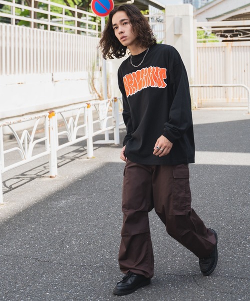 WEGO(ウィゴー)の「WEGO/【2点セット】アクセ付きグラフィックロンT(Tシャツ/カットソー・メンズ・ブラック/ホワイト/ダークグリーン・LARGE/MEDIUM)」の10枚目の写真