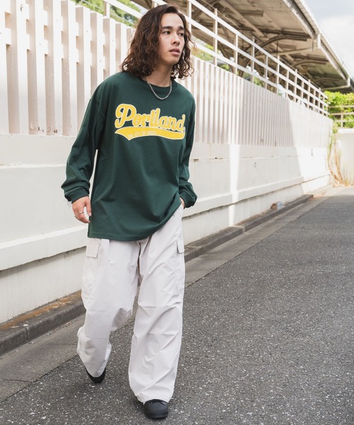 WEGO(ウィゴー)の「WEGO/【2点セット】アクセ付きグラフィックロンT(Tシャツ/カットソー・メンズ・ブラック/ホワイト/ダークグリーン・LARGE/MEDIUM)」の11枚目の写真
