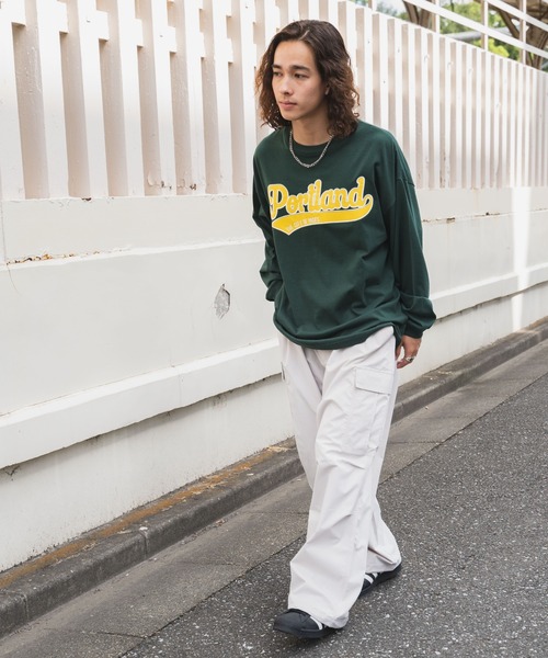 WEGO(ウィゴー)の「WEGO/【2点セット】アクセ付きグラフィックロンT(Tシャツ/カットソー・メンズ・ブラック/ホワイト/ダークグリーン・LARGE/MEDIUM)」の20枚目の写真