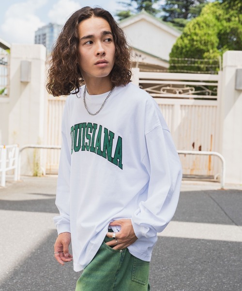 WEGO(ウィゴー)の「WEGO/【2点セット】アクセ付きグラフィックロンT(Tシャツ/カットソー・メンズ・ブラック/ホワイト/ダークグリーン・LARGE/MEDIUM)」の16枚目の写真