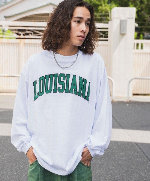 WEGO(ウィゴー)の「WEGO/【2点セット】アクセ付きグラフィックロンT(Tシャツ/カットソー・メンズ・ブラック/ホワイト/ダークグリーン・LARGE/MEDIUM)」の4枚目の写真