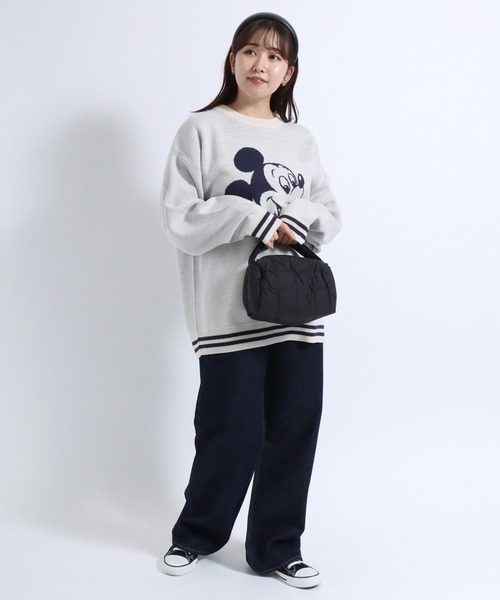 Disney(ディズニー)の「Disney(ディズニー)キャラクタージャガード編みニットセーター/ミッキーマウス・ミニーマウス・ドナルドダック・チップとデール(ニット/セーター・レディース・グレー/ネイビー/アイボリー/マスタード・L/M)」の22枚目の写真