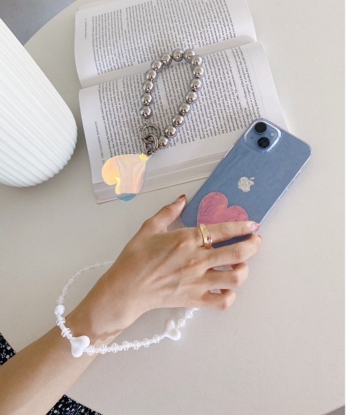 thank U more(サンキューモア)の「スマホ ストラップブレス(ブレスレット・レディース・クリア/マルチ・FREE)」の5枚目の写真