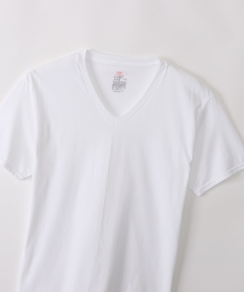 HANES(ヘインズ)の「【Hanes/ヘインズ】メンズ 【2枚組】RS VネックTシャツ(その他アンダーウェア/インナー・メンズ・ヘザーグレー/ブラック/ホワイト・LARGE/MEDIUM/X-LARGE)」の6枚目の写真
