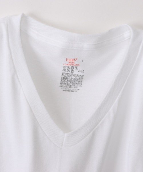 HANES(ヘインズ)の「【Hanes/ヘインズ】メンズ 【2枚組】RS VネックTシャツ(その他アンダーウェア/インナー・メンズ・ヘザーグレー/ブラック/ホワイト・LARGE/MEDIUM/X-LARGE)」の7枚目の写真