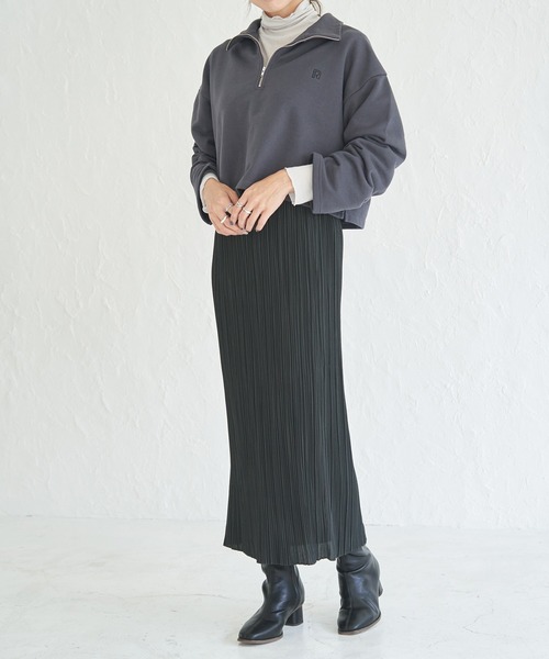 ROPE' PICNIC（ロペピクニック）の「アソートプリーツスカート（スカート・レディース・チャコールグレー/ブルー/ブラック/オフホワイト・40/38）」の7枚目の写真