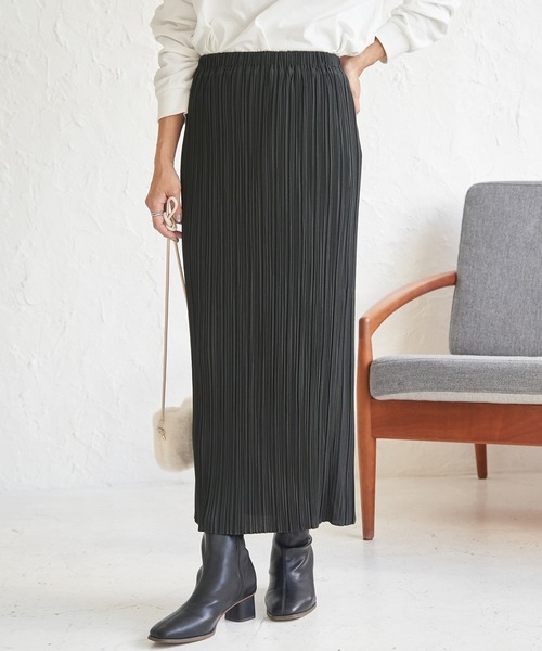 ROPE' PICNIC（ロペピクニック）の「アソートプリーツスカート（スカート・レディース・チャコールグレー/ブルー/ブラック/オフホワイト・40/38）」の8枚目の写真