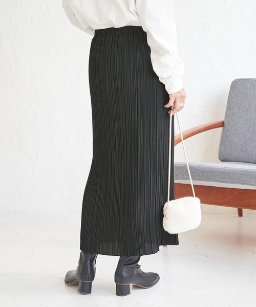 ROPE' PICNIC（ロペピクニック）の「アソートプリーツスカート（スカート・レディース・チャコールグレー/ブルー/ブラック/オフホワイト・40/38）」の9枚目の写真