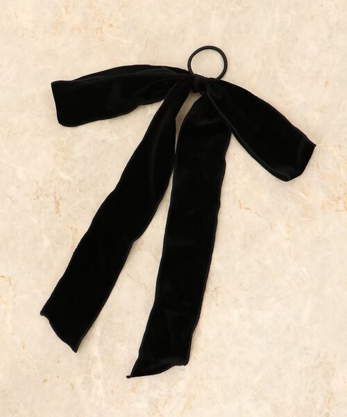 MAJESTIC LEGON(マジェスティックレゴン)の「ベロアリボンゴム(ヘアゴム・レディース・ブラック・FREE)」の3枚目の写真