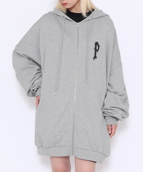 PUNYUS（プニュズ）の「ケルベロスビッグジップパーカー（パーカー・レディース・杢グレー/ブラック・2/3/4）」の14枚目の写真