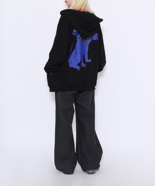 PUNYUS（プニュズ）の「ケルベロスビッグジップパーカー（パーカー・レディース・杢グレー/ブラック・2/3/4）」の17枚目の写真