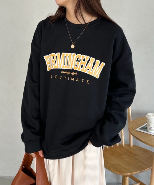 un+frame（アンフレーム）の「college logo big sweat／カレッジ