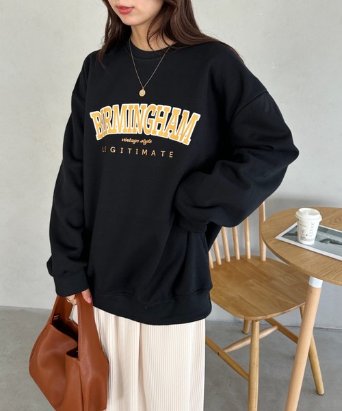 un+frame（アンフレーム）の「college logo big sweat／カレッジ