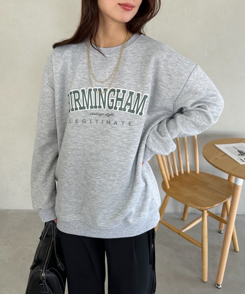 un+frame（アンフレーム）の「college logo big sweat／カレッジ