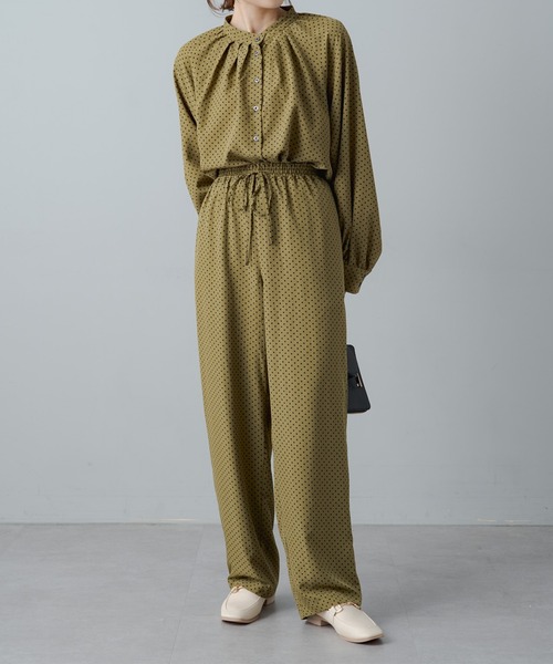 PUAL CE CIN（ピュアルセシン）の「ドットプリント イージーパンツ（その他パンツ・レディース・ブラック/カーキ・FREE）」の10枚目の写真