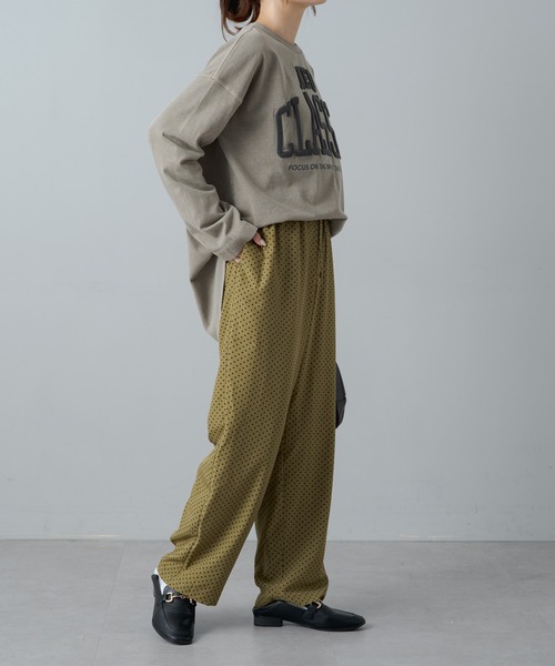 PUAL CE CIN（ピュアルセシン）の「ドットプリント イージーパンツ（その他パンツ・レディース・ブラック/カーキ・FREE）」の8枚目の写真