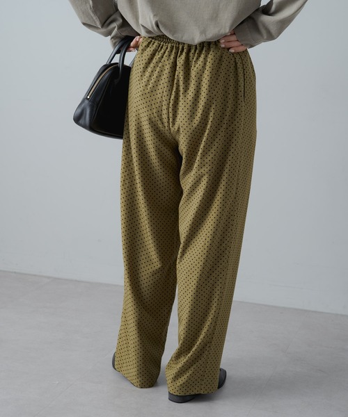 PUAL CE CIN（ピュアルセシン）の「ドットプリント イージーパンツ（その他パンツ・レディース・ブラック/カーキ・FREE）」の5枚目の写真