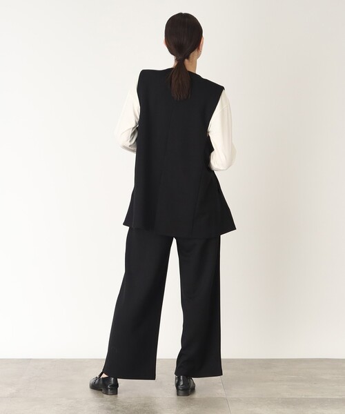 THE SHOP TK （ザ ショップ ティーケー ）の「◆【らくに決まる/2点SET】ジレ&ワイドパンツ/手洗い可（ベスト・レディース・ダークブラウン/ブラック/ライトベージュ・13/12）」の13枚目の写真