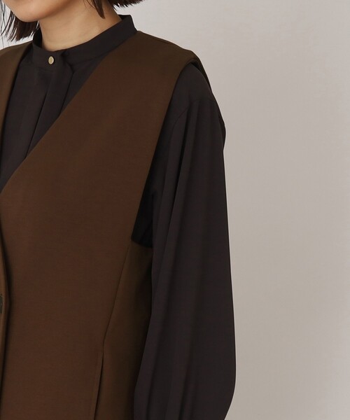 THE SHOP TK （ザ ショップ ティーケー ）の「◆【らくに決まる/2点SET】ジレ&ワイドパンツ/手洗い可（ベスト・レディース・ダークブラウン/ブラック/ライトベージュ・13/12）」の18枚目の写真