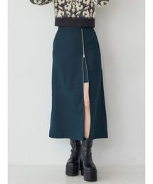 ジップスリットAラインスカート